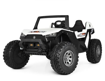 Дитячий двомісний повнопривідний електромобіль Bambi Buggy CLASH Strength 4x4 з кондиціонером, білий