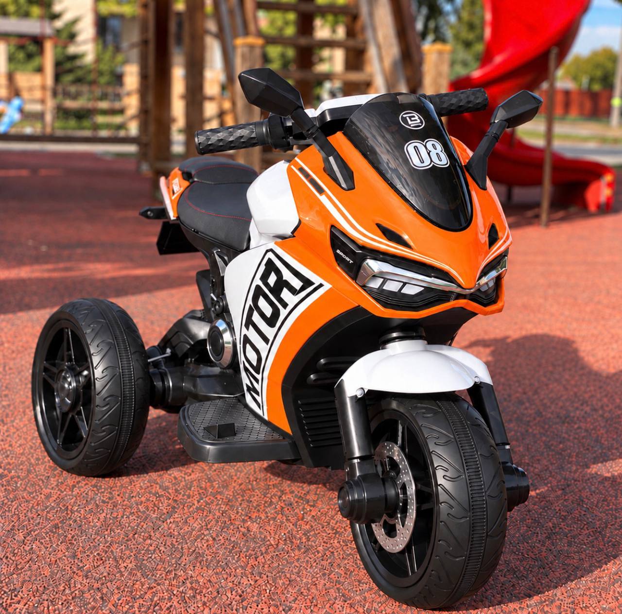 Дитячий електромотоцикл Bambi Ducati Motor Sport R6 (MP3) триколісний, помаранчевий