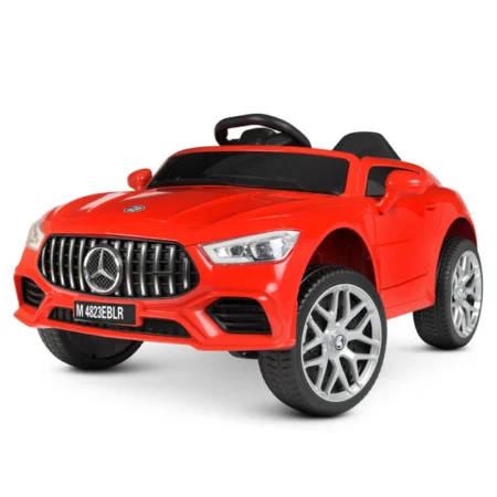 Детский электромобиль с пультом управления Bambi Mercedes, красный, красный