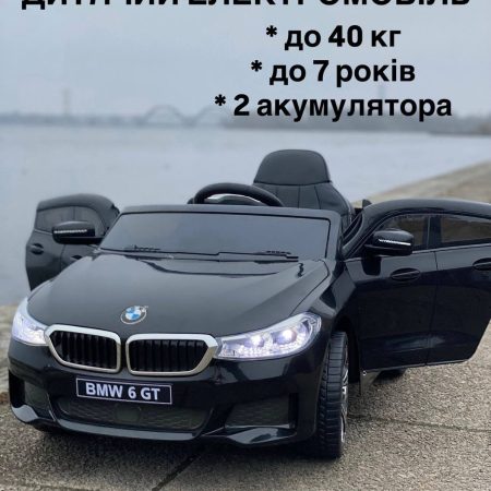 Дитячий електромобіль Bambi BMW 6 GT (MP3) з підсвіткою, чорний
