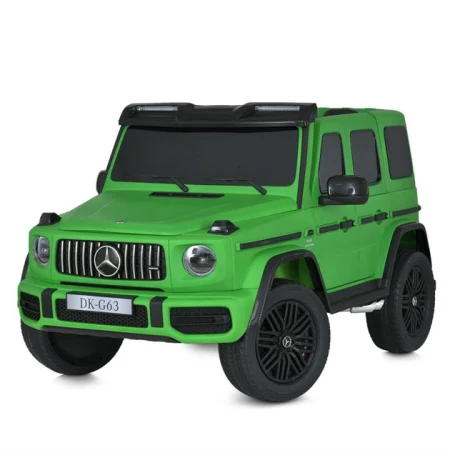 Дитячий двомісний повнопривідний електромобіль Mercedes G65 з автофарбуванням, до 80 кг, зелений