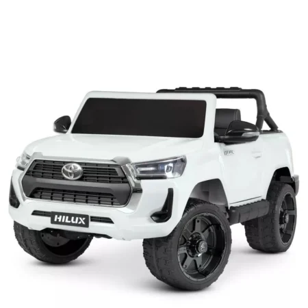 Дитячий двомісний повнопривідний електромобіль Bambi Toyota Hilux, білий