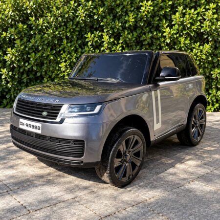 Дитячий двомісний повнопривідний електромобіль Range Rover (MP3) з ручкою для транспортування та автофарбуванням, сірий
