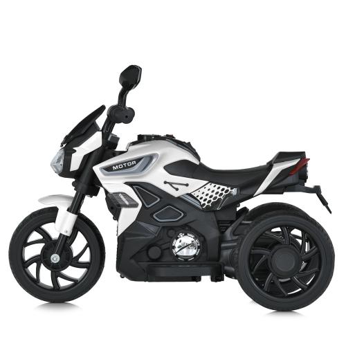 Детский трехколесный электромотоцикл MOTOR (MP3), белый