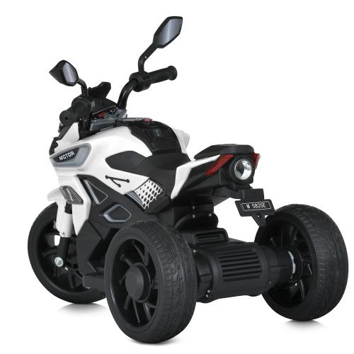 Детский трехколесный электромотоцикл MOTOR (MP3), белый