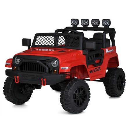 Детский двухместный полноприводный электромобиль Bambi Jeep 4x4 Safari с прожектором, красный
