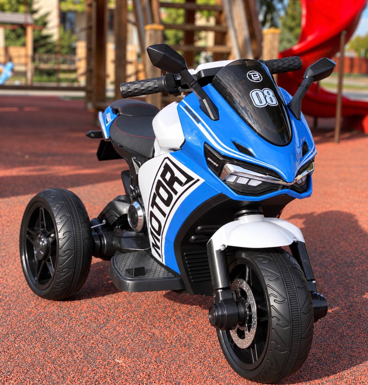 Дитячий електромотоцикл Bambi Ducati Motor Sport R6 (MP3) триколісний , блакитний