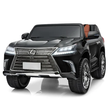Дитячий двомісний повнопривідний електромобіль Bambi Lexus LX 570 (MP3) з ручкою для транспортування та автофарбуванням, чорний