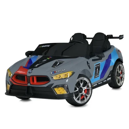 Дитячий двомісний електромобіль BMW M8 GTE Motorsport з автофарбуванням, сірий