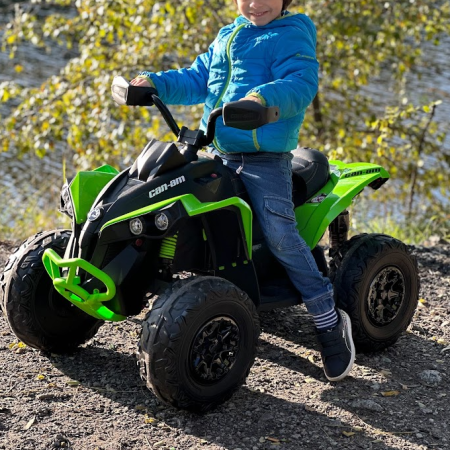 Дитячий повнопривідний електроквадроцикл Bambi Can-Am (MP3) з пультом керування, до 50 кг, до 8 км, зелений