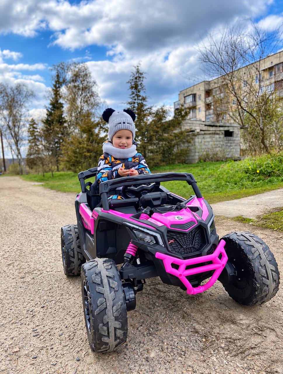 Дитячий повнопривідний електромобіль Baggy Can-Am Rotax, рожевий