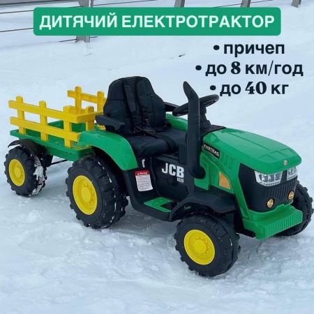 Дитячий електромобіль Tractor LABOR (MP3), зелений