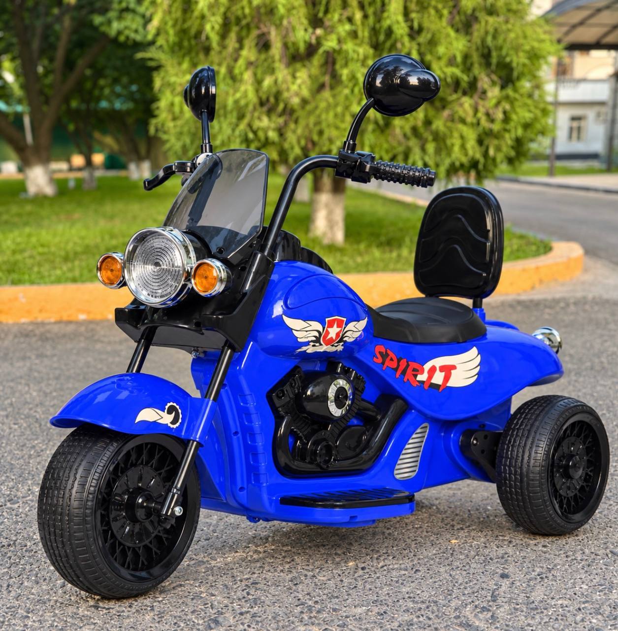 Дитячий електромотоцикл Chopper Spirit, синій