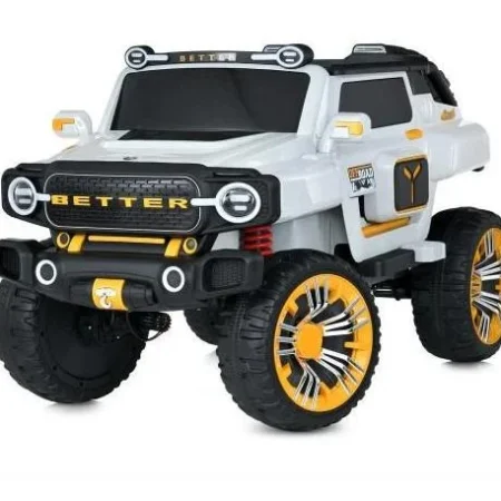 Детский полноприводный электромобиль Ford Bronco Raptor с багажником и ручкой для транспортировки, белый