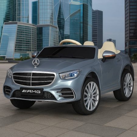 Детский полноприводный электромобиль Bambi Mercedes-Benz Maybach S600 (MP3) с ручкой для транспортировки, серый
