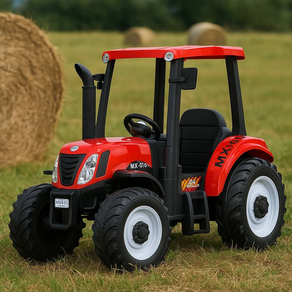 Дитячий електромобіль Bambi Tractor POWERFUL MX-616 (MP3) з дахом, червоний
