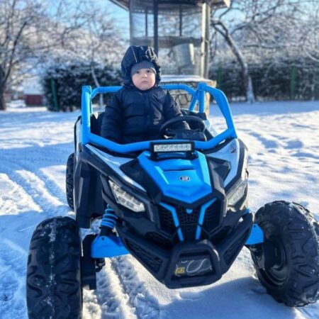 Детский двухместный полноприводный электромобиль Buggy SR 5 Racing (MP3), до 60 кг, голубой