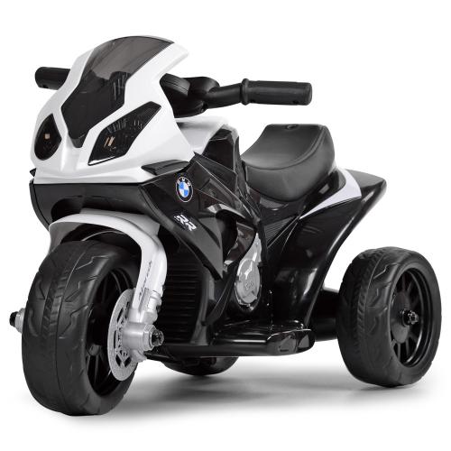 Дитячий триколісний електромотоцикл Bambi BMW RR (MP3), білий