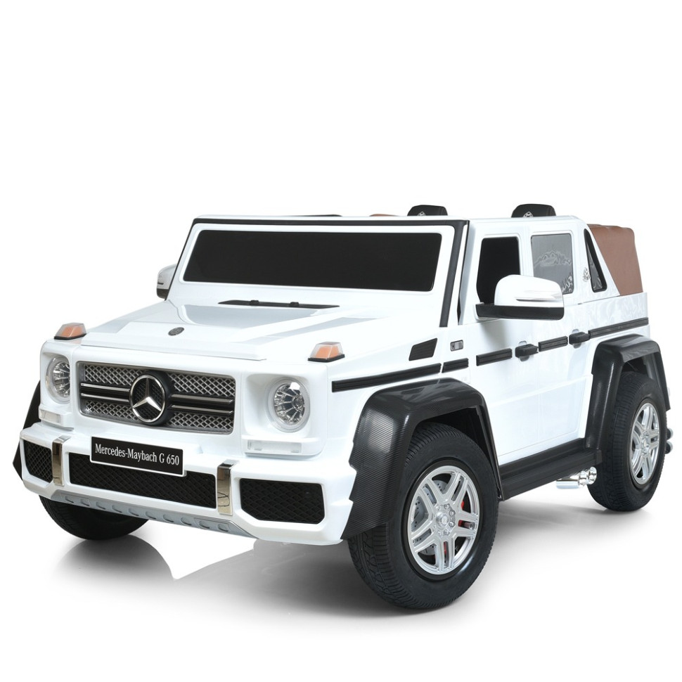 Дитячий електромобіль Bambi Mercedes Benz Maybach G650, з регулюванням сидінь, білий