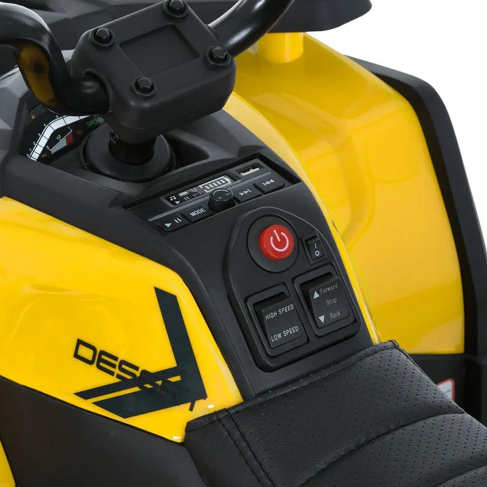 Детский полноприводный электроквадроцикл Bamby XROBUST 01, желтый