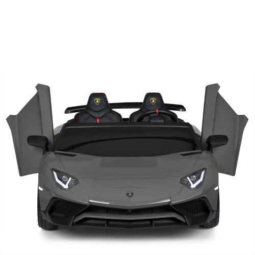 Дитячий двомісний електромобіль Bambi Lamborghini Aventador SV (MP3) до 100 кг, сірий