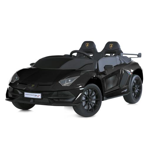 Дитячий електромобіль Bambi Lamborghini Aventador SVJ BLACK, повнопривідний, чорний з автофарбуванням