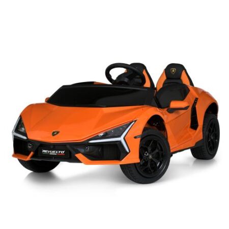 Дитячий електромобіль Bambi Lamborghini Revuelto двомісний, помаранчевий