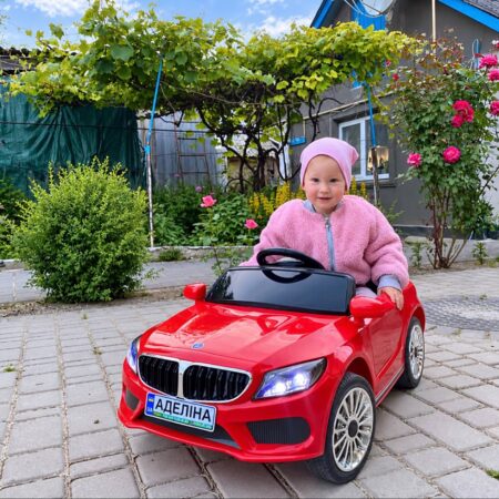 Дитячий електромобіль Bambi з пультом керування BMW, червоний