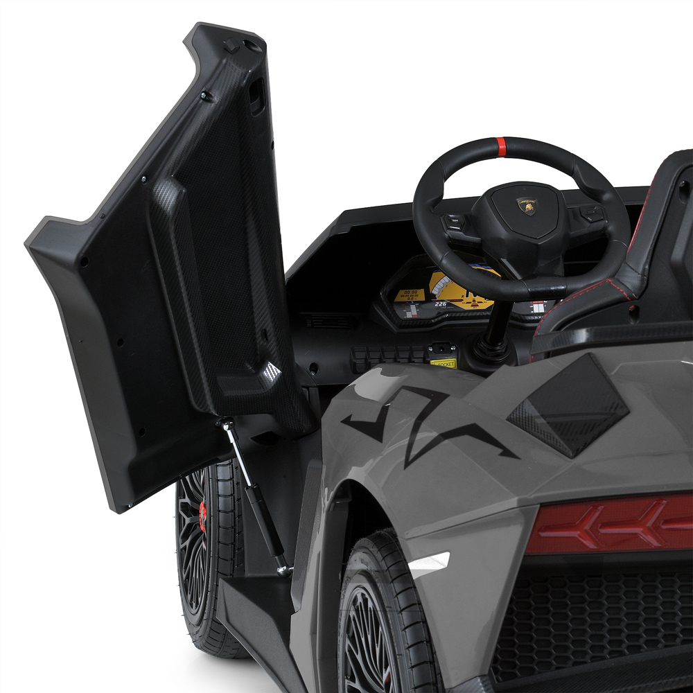 Дитячий двомісний електромобіль Bambi Lamborghini Aventador SV (MP3) до 100 кг, сірий