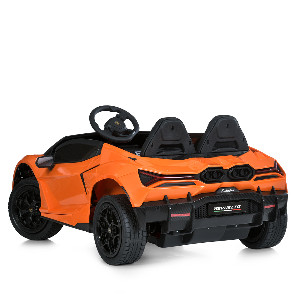 Дитячий електромобіль Bambi Lamborghini Revuelto двомісний, помаранчевий