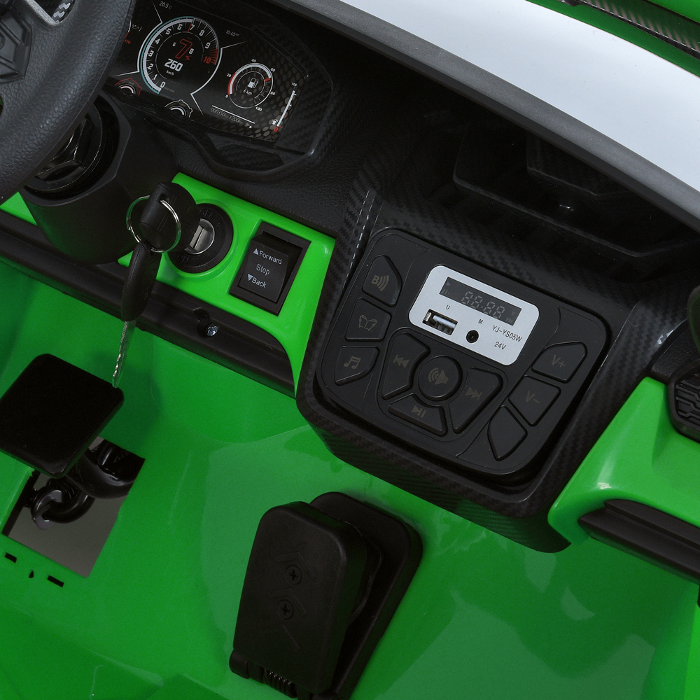 Дитячий електромобіль Bambi Lamborghini Revuelto двомісний, зелений