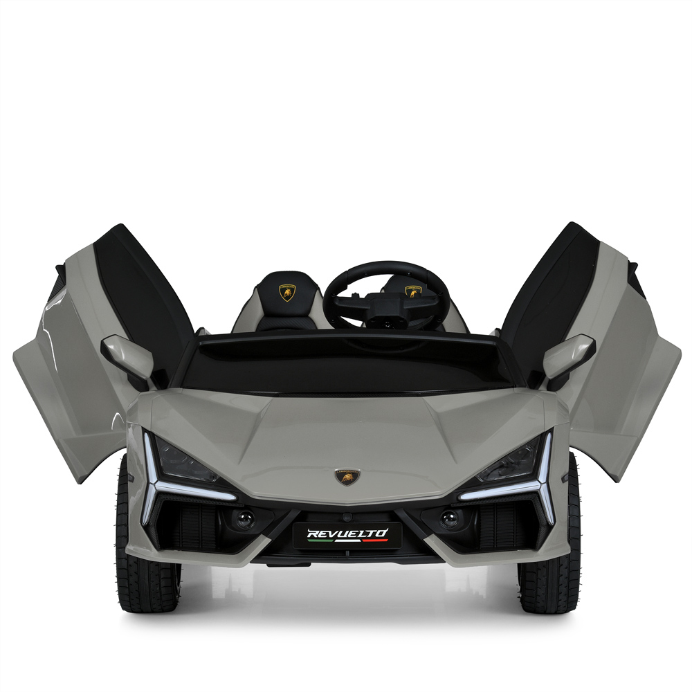 Дитячий електромобіль Bambi Lamborghini Revuelto двомісний, сірий