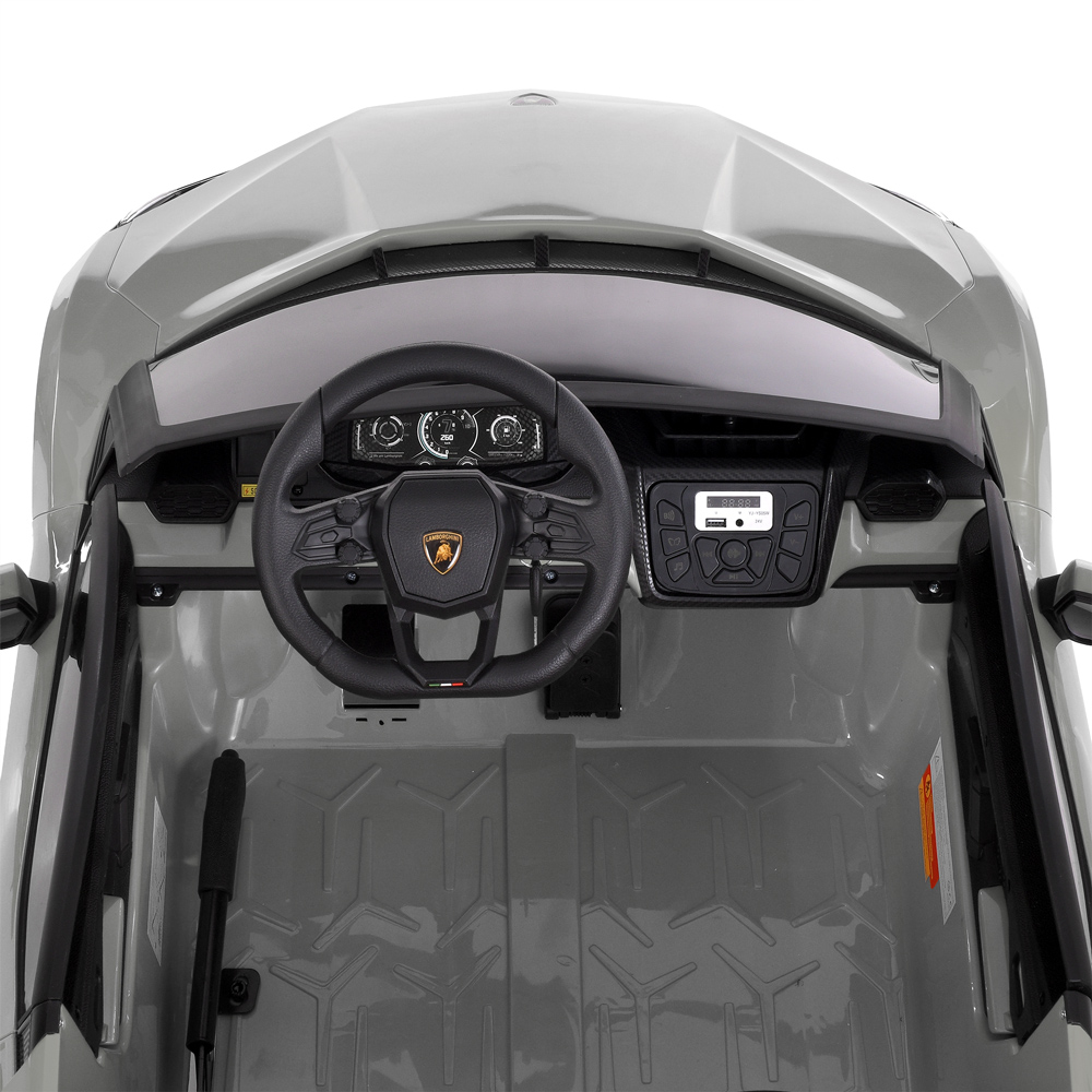 Дитячий електромобіль Bambi Lamborghini Revuelto двомісний, сірий