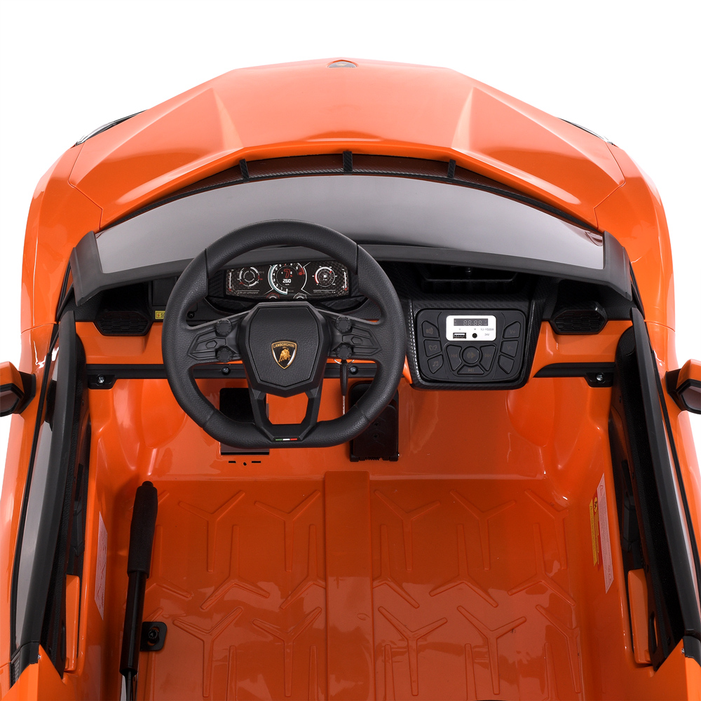 Дитячий електромобіль Bambi Lamborghini Revuelto двомісний, помаранчевий