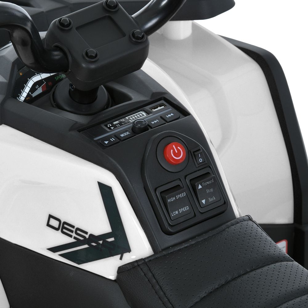 Детский полноприводный электроквадроцикл Bambi XROBUST 01, белый