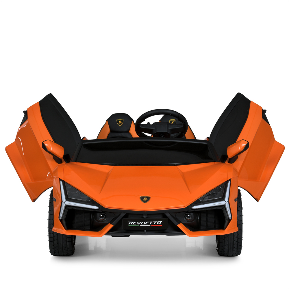 Дитячий електромобіль Bambi Lamborghini Revuelto двомісний, помаранчевий