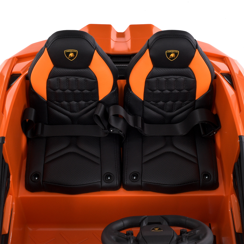 Дитячий електромобіль Bambi Lamborghini Revuelto двомісний, помаранчевий