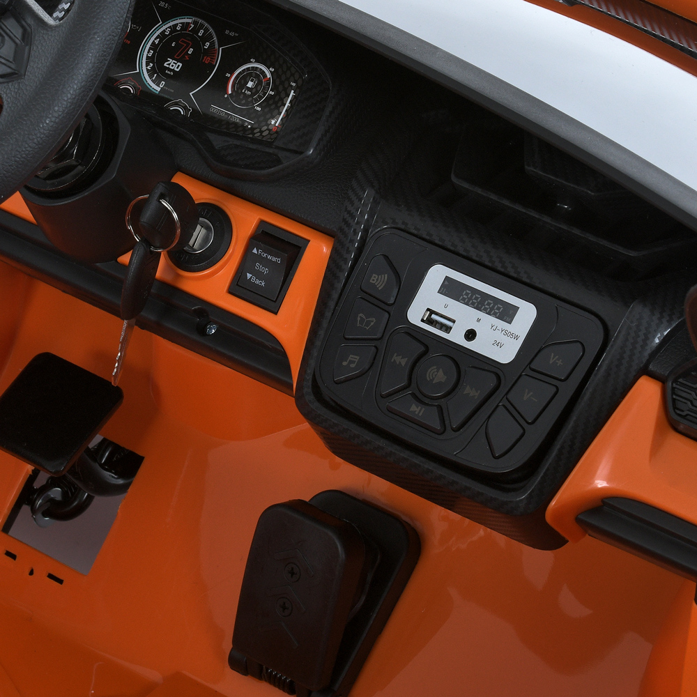 Дитячий електромобіль Bambi Lamborghini Revuelto двомісний, помаранчевий