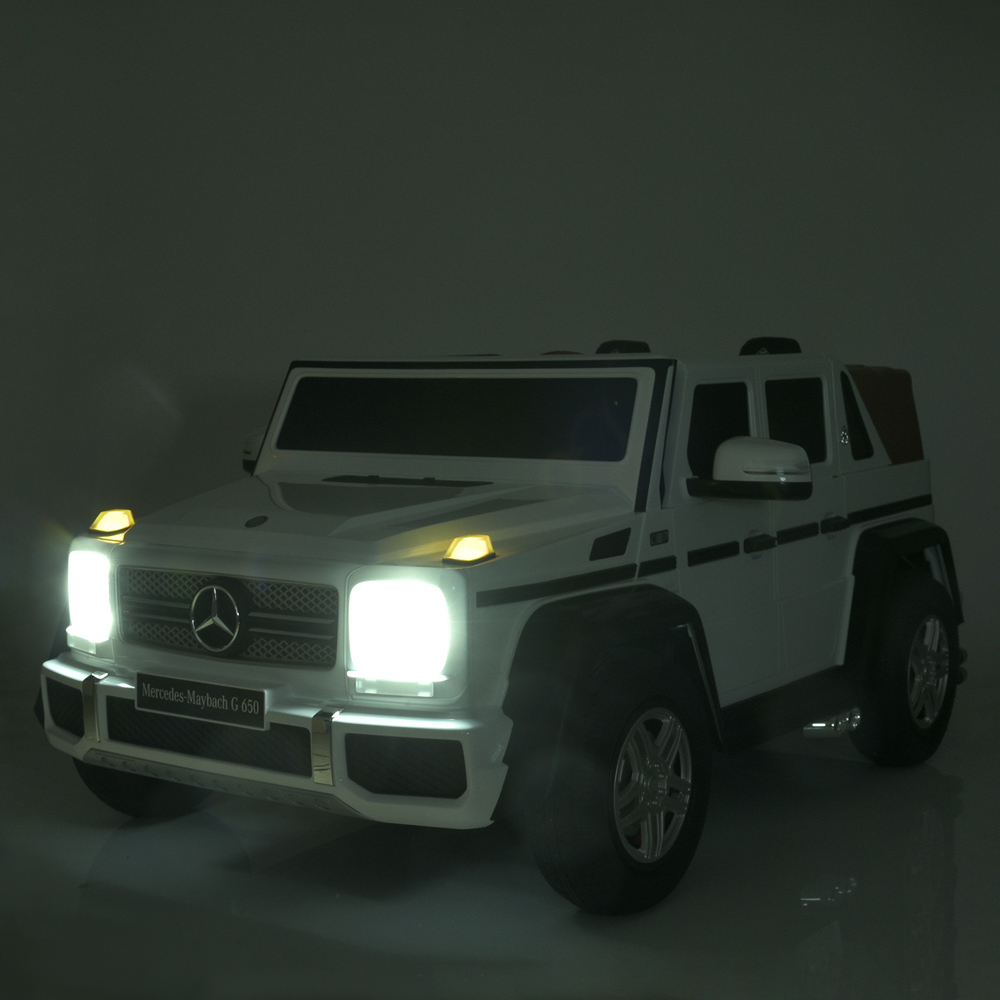Дитячий електромобіль Bambi Mercedes Benz Maybach G650, з регулюванням сидінь, білий
