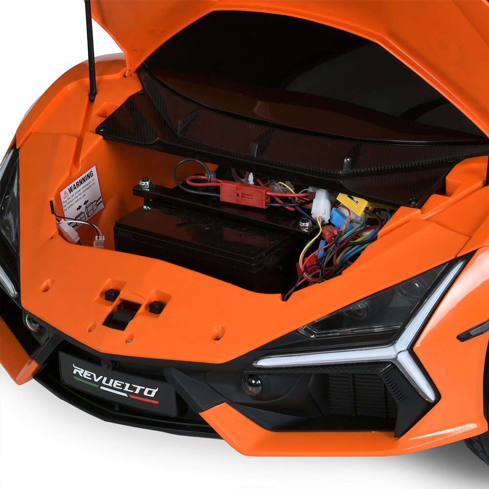 Дитячий електромобіль Bambi Lamborghini Revuelto двомісний, помаранчевий