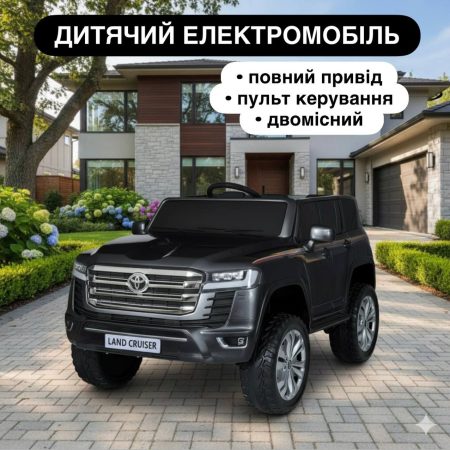 Детский электромобиль Bambi Toyota Land Cruiser Classic с автопокраской, серый
