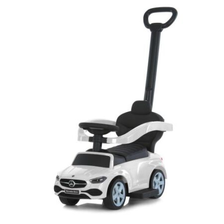 Каталка-толокар Bambi Mercedes E-Class з батьківською ручкою,білий