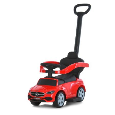 Каталка-толокар Bambi Mercedes E-Class з батьківською ручкою, червоний