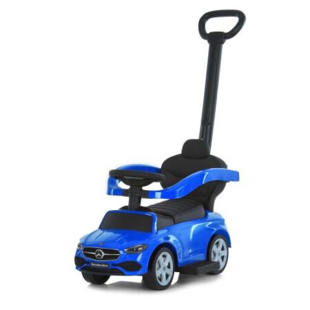 Каталка-толокар Bambi Mercedes E-Class з батьківською ручкою,синій