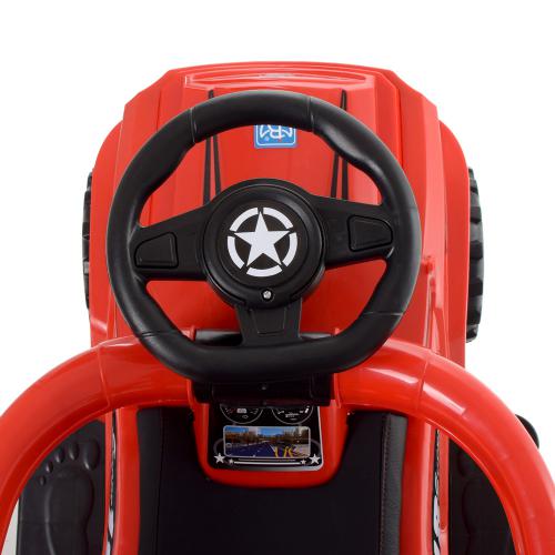 Дитячий толокар-каталка Bambi Super Car 18 з багажником та батьківською ручкою, червоний