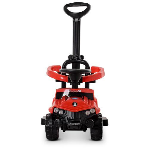 Дитячий толокар-каталка Bambi Super Car 18 з багажником та батьківською ручкою, червоний