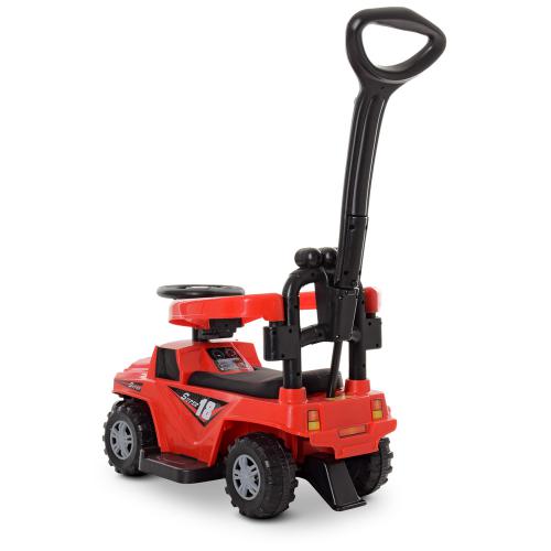 Дитячий толокар-каталка Bambi Super Car 18 з багажником та батьківською ручкою, червоний