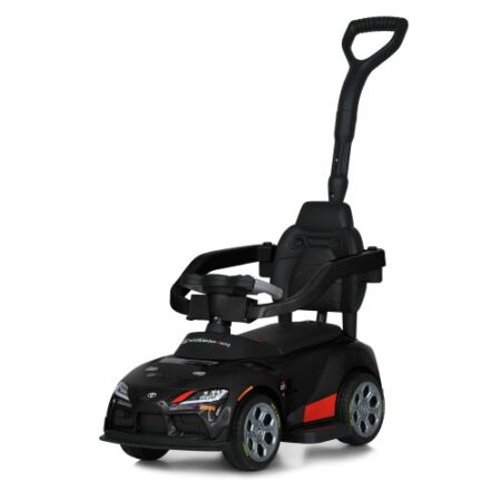 Дитяча Каталка-толокар Bambi з батьківською ручкою, чорний