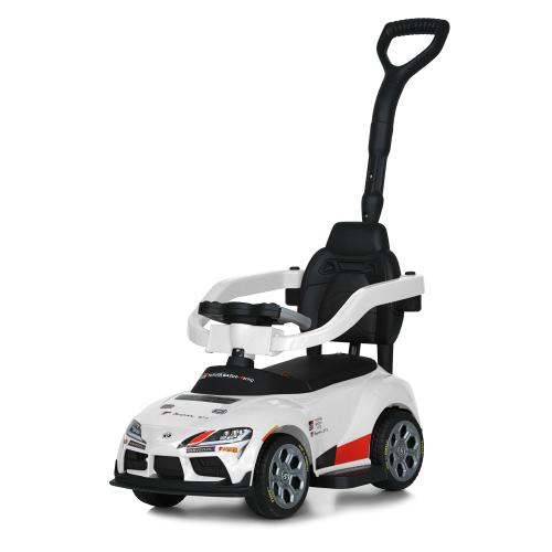Детский электромобиль Bambi толокар с родительской ручкой, белый