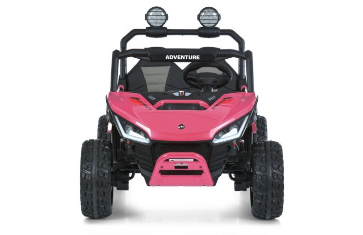 Дитячий джип Bambi Buggi повнопривідний з великими фонарями, рожевий